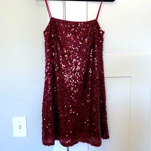 Sequin Red Dress